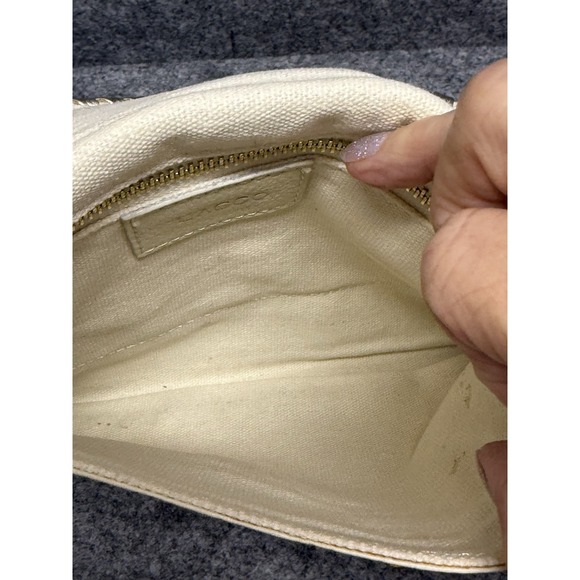 LAGGO Crossbody Bag Womens Ivory Stitched Envelope Convertible Clutch - Picture 4 of 10